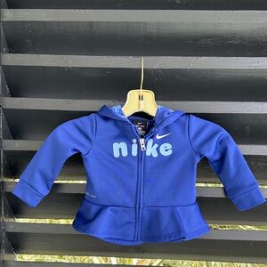 Nike Zip Hoodie with Light Blue Logo